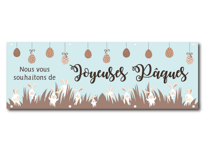 Lapins Joyeuses Pâques - Banderole 