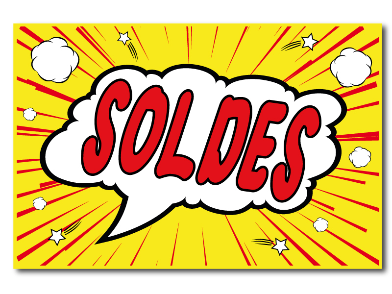 Soldes pop art - Panneau