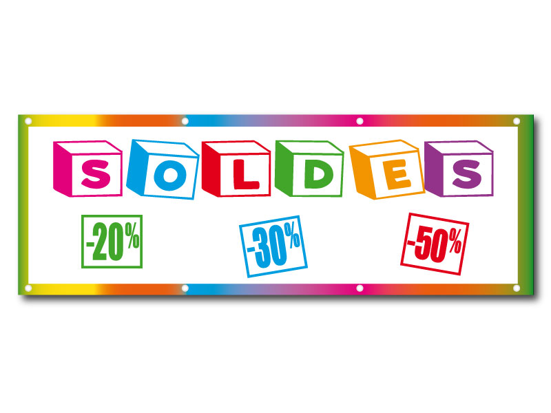 Banderole commerciale - Soldes - Style original