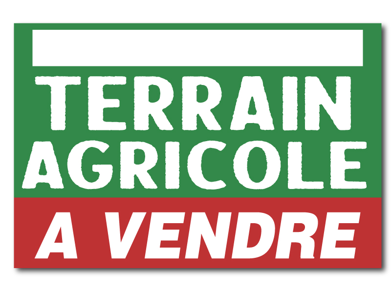 Panneau immobilier - Terrain Agricole - Vert & rouge