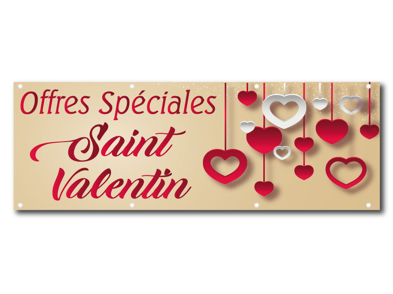 "Offres spéciales " Saint Valentin  - Banderole