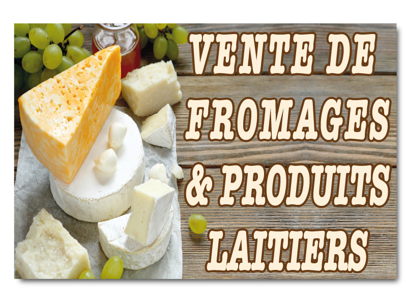 Fromages et produits laitiers - Panneau