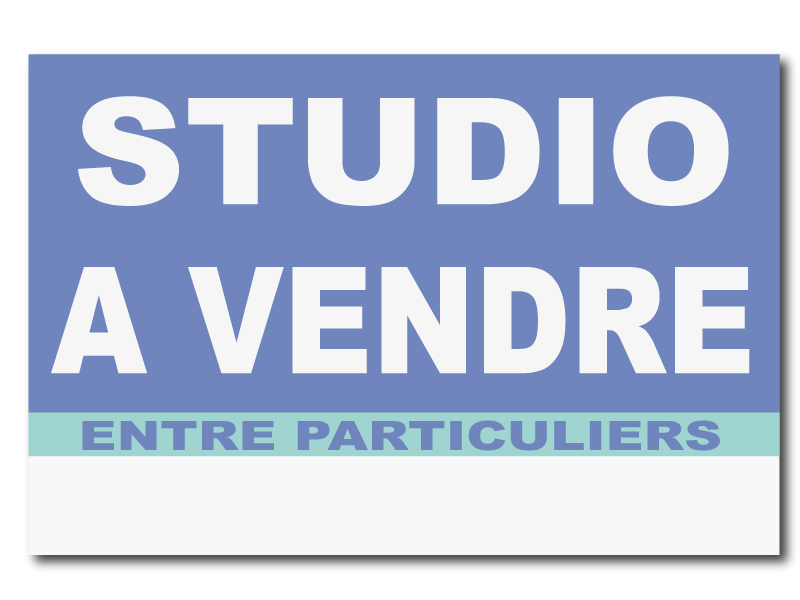 Panneau immobilier - Studio à vendre entre particuliers