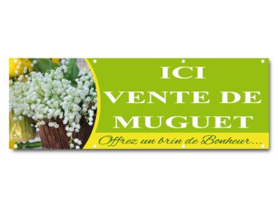 Ici Vente de Muguet - Banderole 