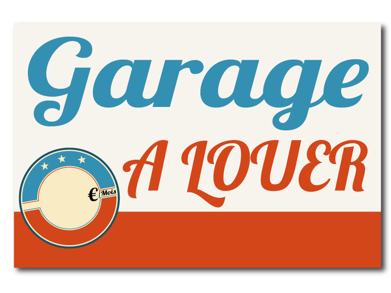 Panneau immobilier - Garage à louer